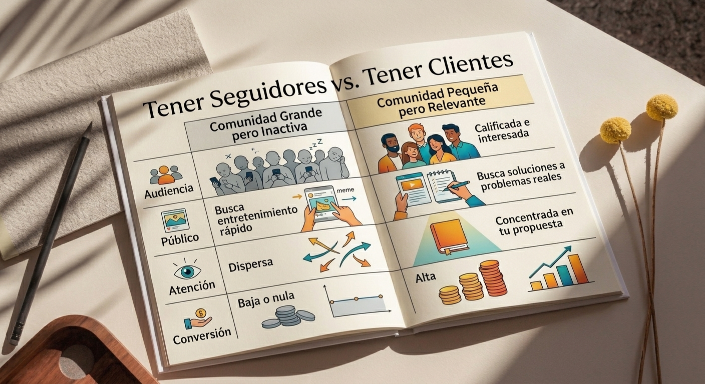 Tener seguidores no significa tener clientes