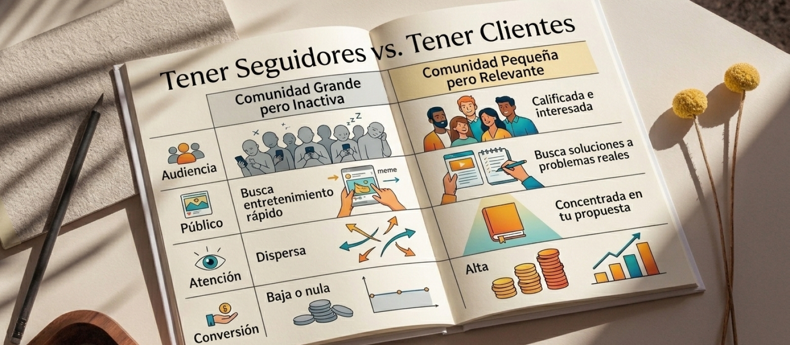 Tener seguidores no significa tener clientes