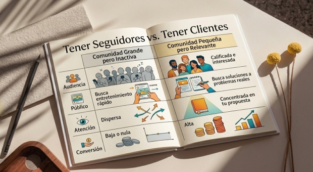 Tener seguidores no significa tener clientes